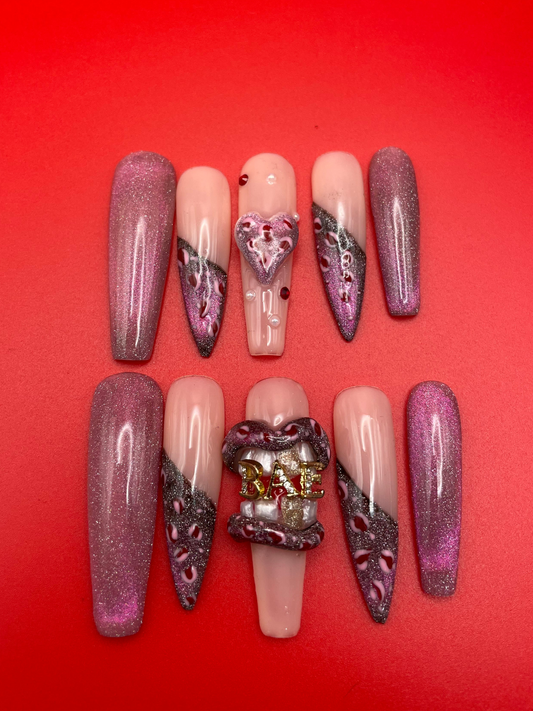 Pink Cheetah Baddie XXL Stiletto