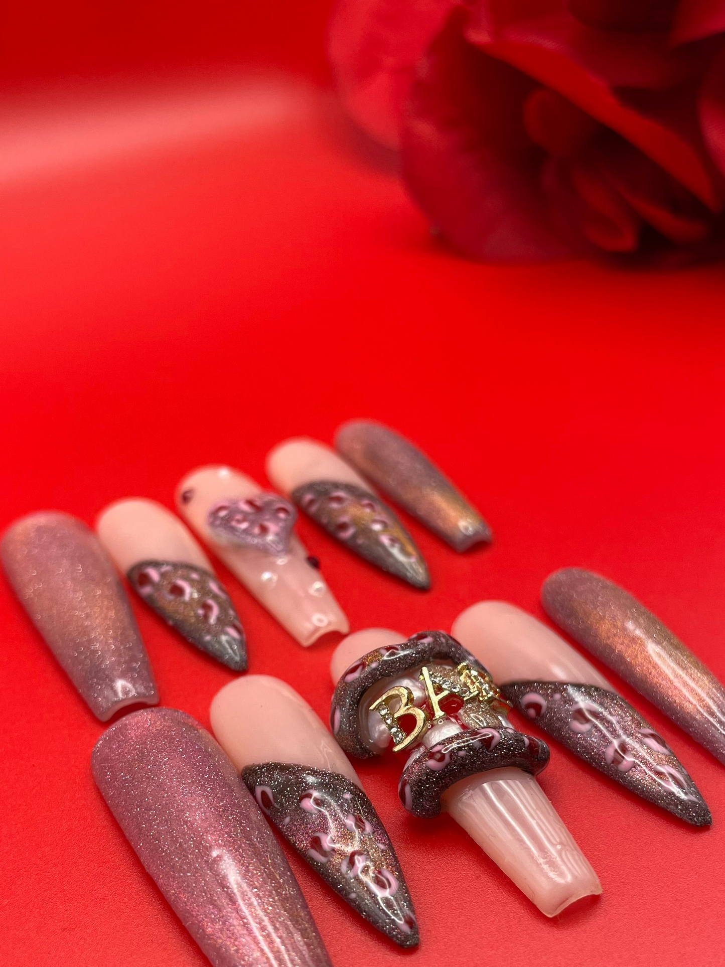 Pink Cheetah Baddie XXL Stiletto