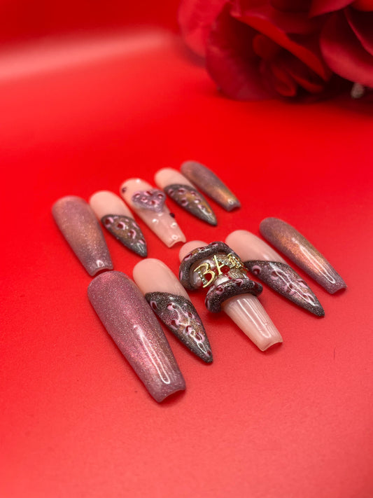 Pink Cheetah Baddie XXL Stiletto