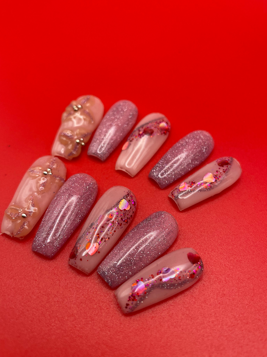 Galentines Vibe Medium Coffin