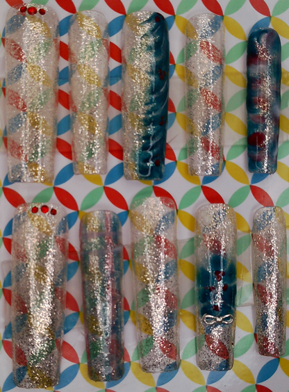 Holly Jolly Glitter XL Tapered Square