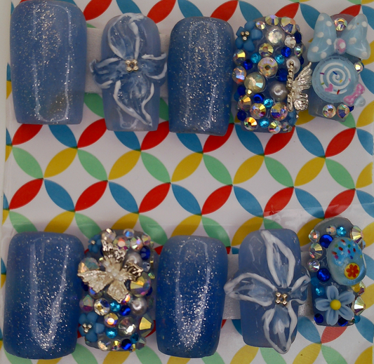 Electrifying Blue Medium Square