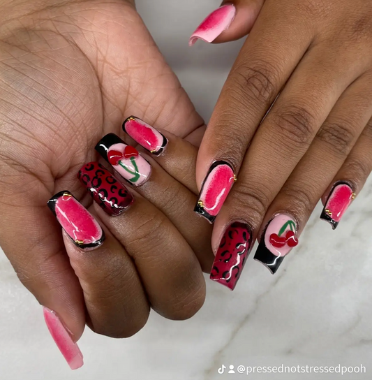 Cherry Cheetah Medium Square