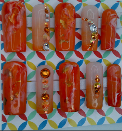 Orange Marmalade Long C-Curved Square