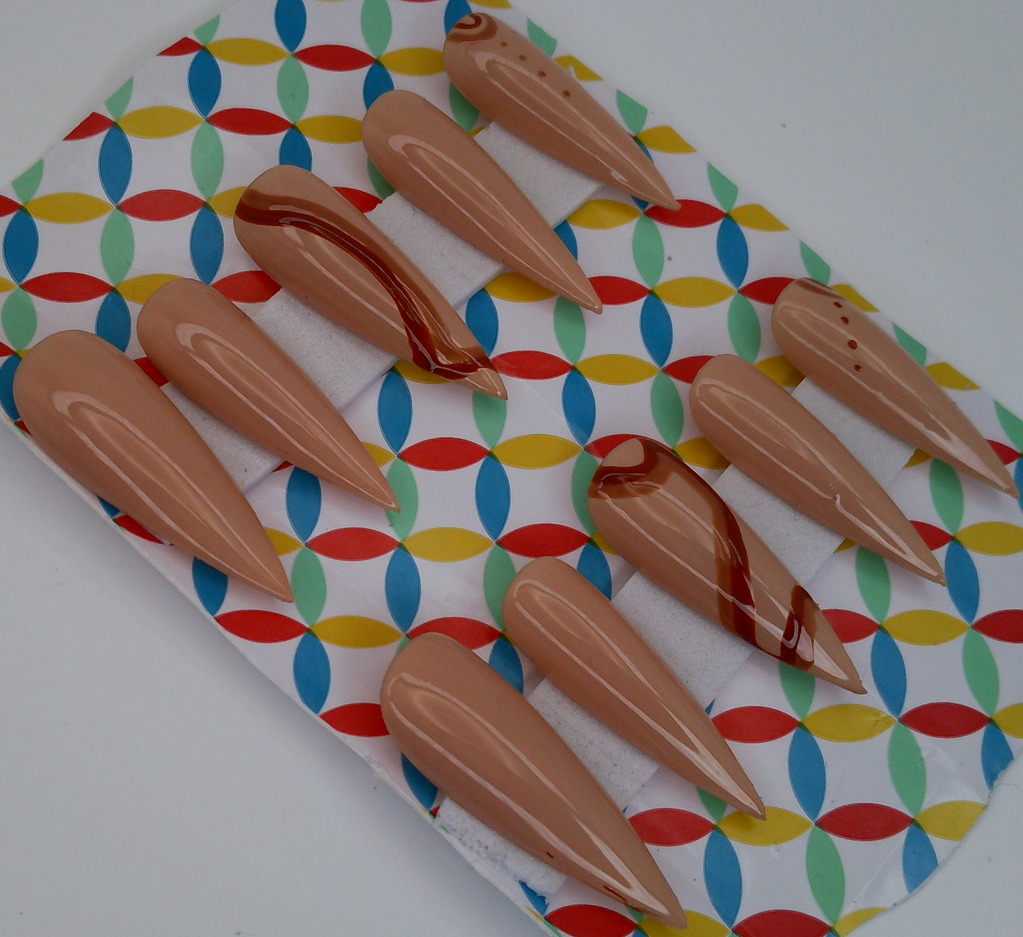 Brown Abstract Long Stiletto