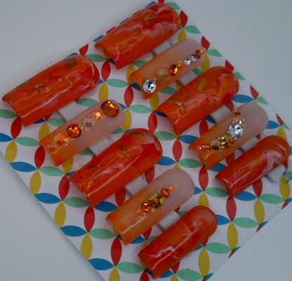 Orange Marmalade Long C-Curved Square