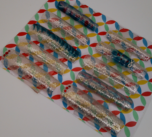 Holly Jolly Glitter XL Tapered Square